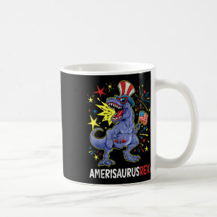 Mug Drapeau américain 4 juillet T Rex Dinosaur Amerisa