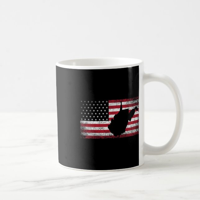 Mug Drapeau américain 4 juillet West Virginia Wv Vinta (Droite)