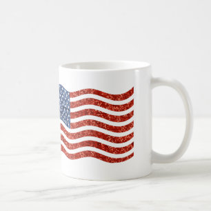 Mug drapeau américain à impression fausse séquence