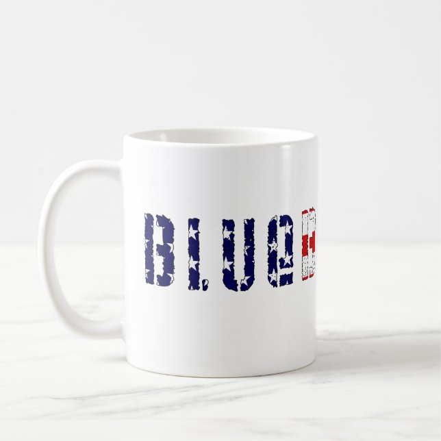 Mug drapeau américain à sang bleu (Gauche)