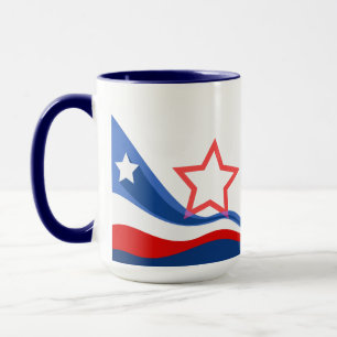 Mug Drapeau américain abstrait