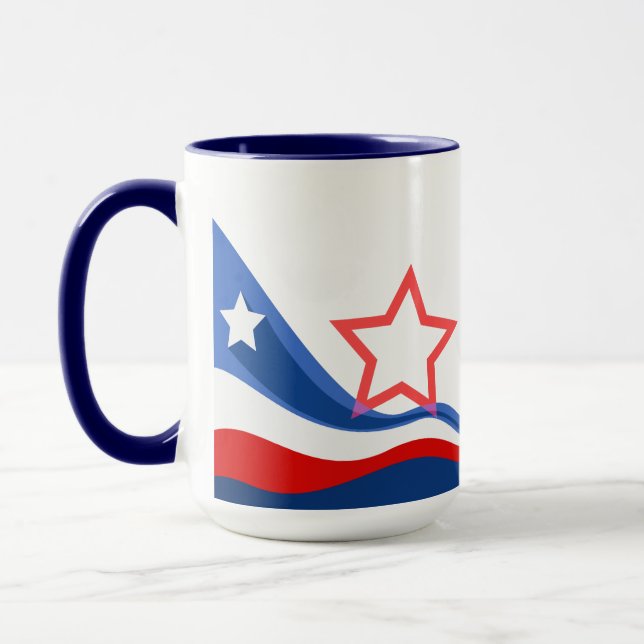 Mug Drapeau américain abstrait (Gauche)