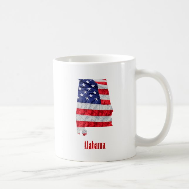 Mug Drapeau américain Alabama États-Unis (Droite)