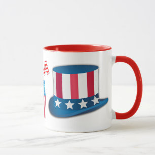 Mug Drapeau américain Art Coloré Jeu Équipe Sport Célé