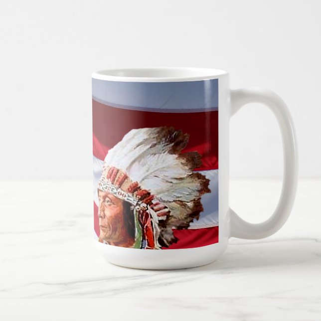 Mug Drapeau américain avec bouchon assis (Droite)