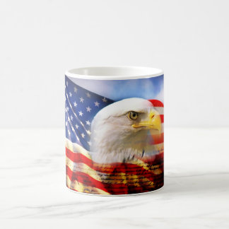 Mug Drapeau américain avec Eagle chauve