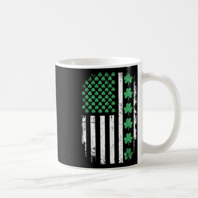 Mug Drapeau Américain Avec Shamrocks Pour St patrick D (Droite)