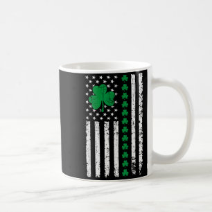 Mug Drapeau américain avec trèfles pour la st patrick