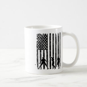 Mug Drapeau américain Badminton Chemise Hommes Usa Dra