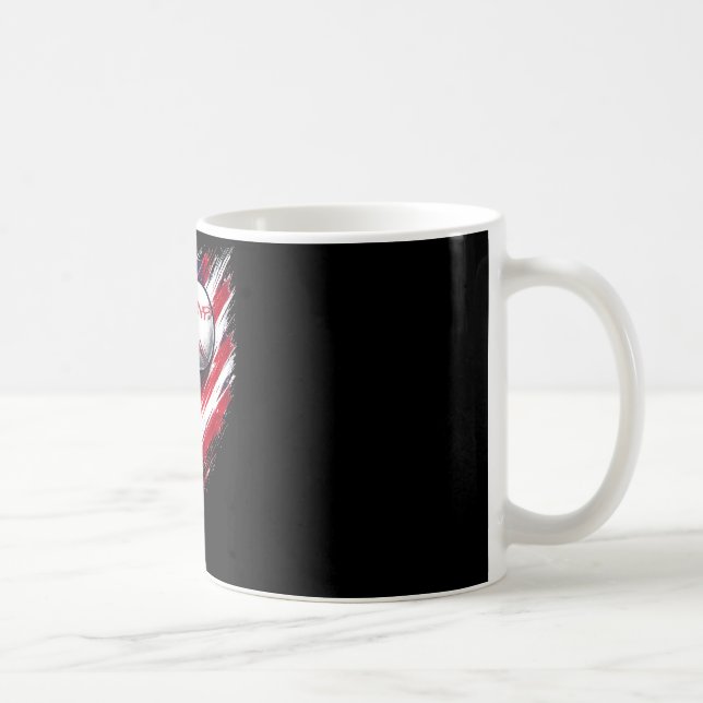 Mug Drapeau américain baseball garçons filles hommes f (Droite)