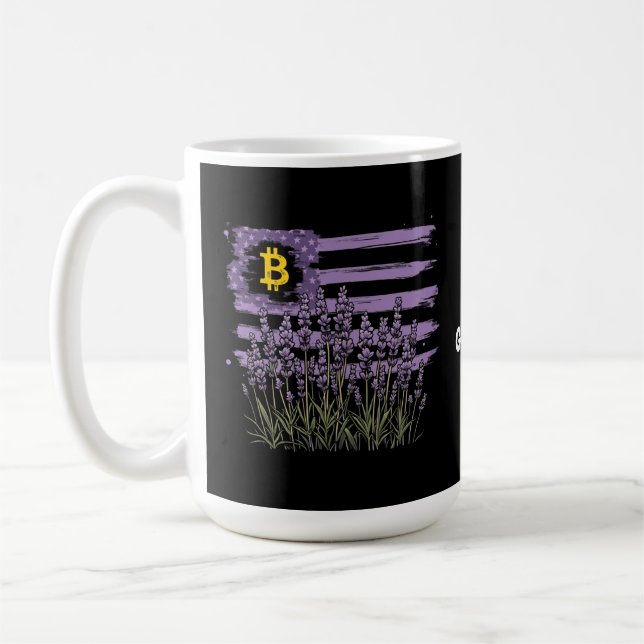 Mug Drapeau américain Bitcoin BTC Révolution Drôle Cry (Gauche)