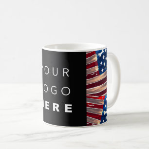 Mug Drapeau américain Bleu Blanc Rouge Logo Personnali