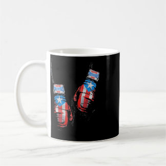 Mug Drapeau Américain Boxe Usa Gants Gymnase Boxeur Fi