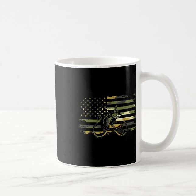 Mug Drapeau américain Camouflage Vêtements de pêche -  (Droite)
