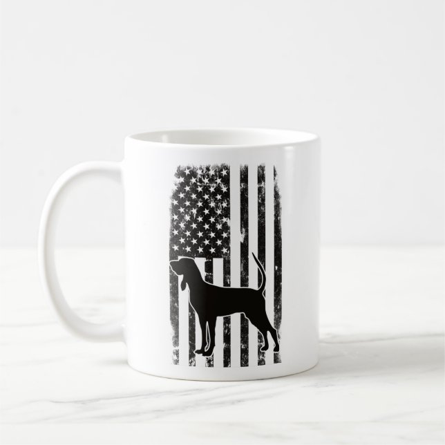 Mug Drapeau Américain & Coonhound (Gauche)