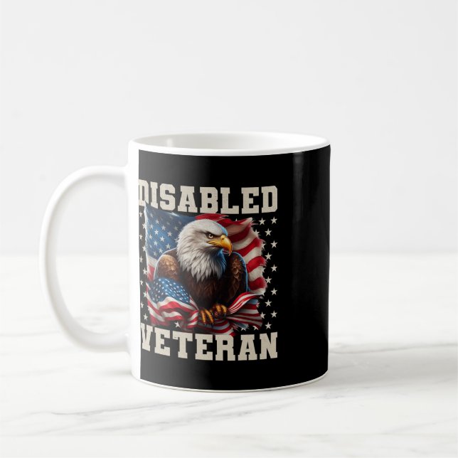 Mug Drapeau américain d'ancien combattant handicapé Mi (Gauche)