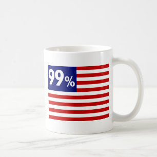 Mug Drapeau américain de 99 % - occupez Wall Street