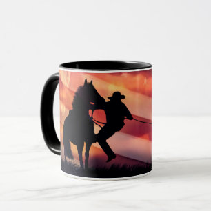Mug Drapeau américain de cornichon et de cheval parot