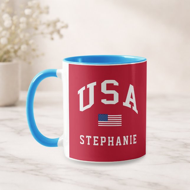 Mug Drapeau américain de la fête de l'indépendance pat (Left)
