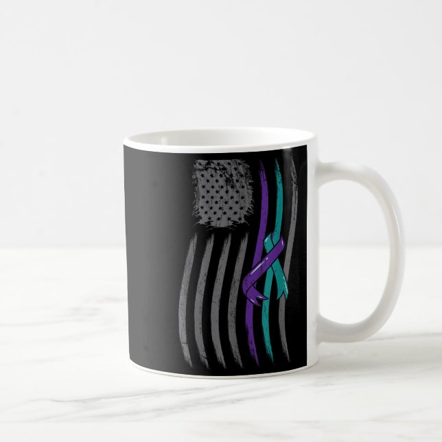 Mug Drapeau américain de prévention du suicide Violet  (Droite)