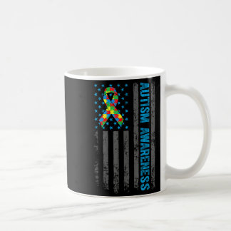 Mug Drapeau américain de sensibilisation à l'autisme M