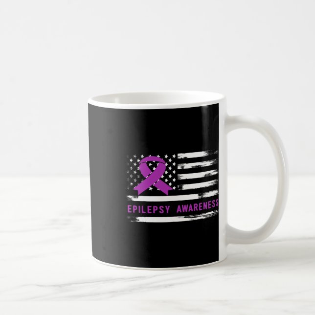 Mug Drapeau américain de sensibilisation à l'épilepsie (Droite)