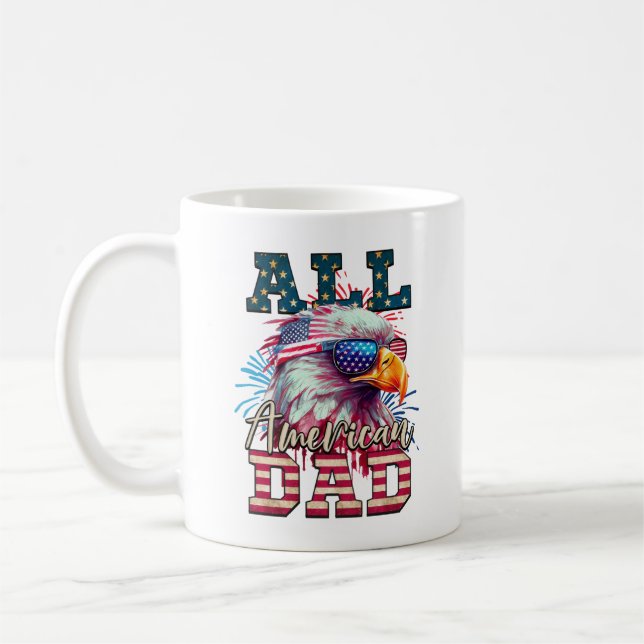 Mug Drapeau américain de tous les 4 juillet américains (Gauche)