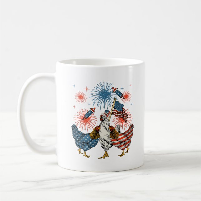 Mug Drapeau américain Drapeau 4 juillet patriotique (Gauche)