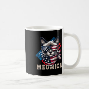 Mug Drapeau Américain Drôle Mème Chat Patriotique Meow