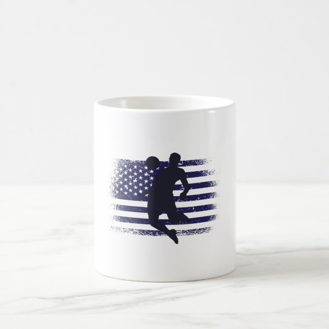 Mug Drapeau américain du maillot de football américain (Centre)