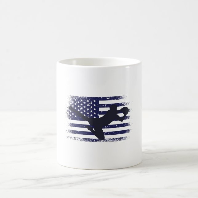 Mug Drapeau américain du maillot de football américain (Centre)