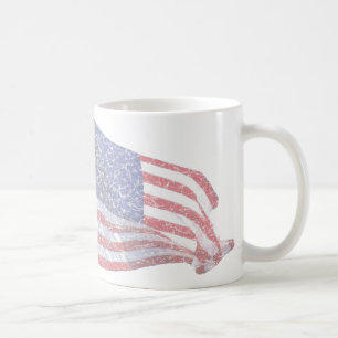 Mug Drapeau américain - en détresse