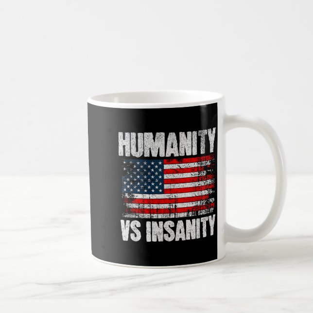 Mug Drapeau américain en détresse Humanité Versus Insa (Droite)