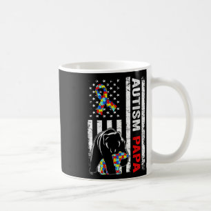 Mug Drapeau américain en détresse Papa ours sensibilis