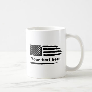 Mug Drapeau américain en détresse - Personnalisé - Per