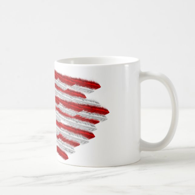 Mug Drapeau américain en plumes (Droite)