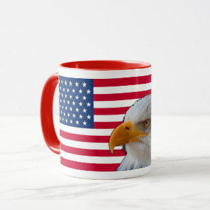 Mug Drapeau américain et cochon d'aigle