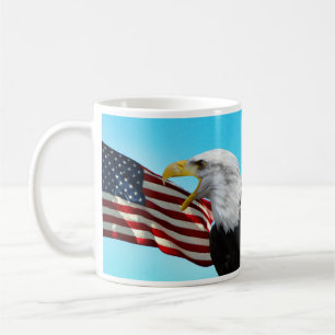 Mug Drapeau américain et cochon patriotique d'aigle à