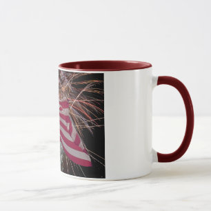 Mug Drapeau américain et feux d'artifice