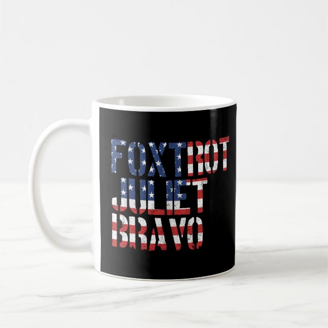 Mug Drapeau américain Foxtrot Juliet Bravo (Gauche)