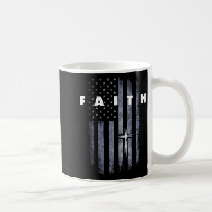Mug Drapeau américain grunge et croix foi chrétienne