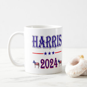 Mug Drapeau américain Harris 2024 Pres Democrat Donkey