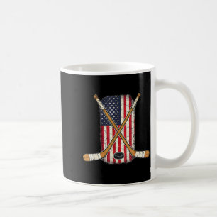 Mug Drapeau américain hockey bâton hockey sur glace pa