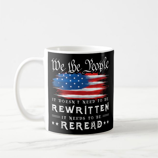Mug Drapeau américain La constitution des États-Unis d (Gauche)