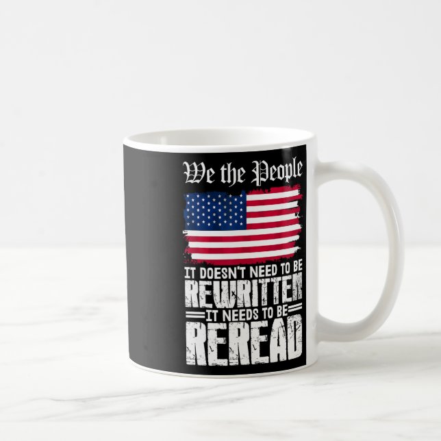 Mug Drapeau américain La constitution des États-Unis d (Droite)