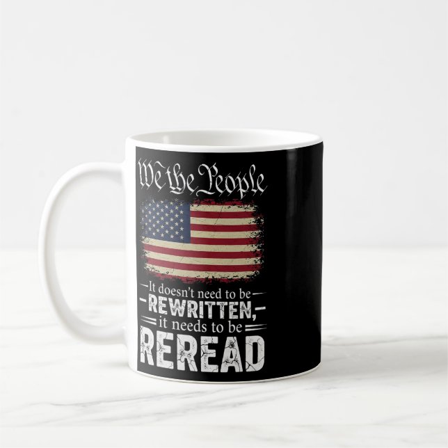 Mug Drapeau américain La constitution des États-Unis d (Gauche)