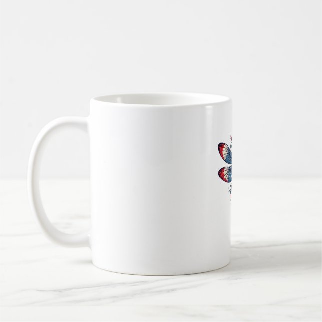 Mug Drapeau américain libellule Patriotique 4 juillet  (Gauche)