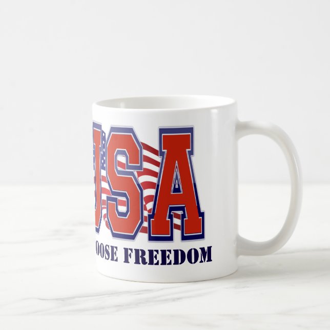 Mug Drapeau américain Liberté patriotique (Droite)