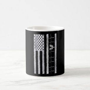 Mug Drapeau Américain Lung Hearbeat