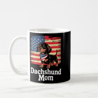Mug Drapeau américain Maman chien Dachshund Patriote